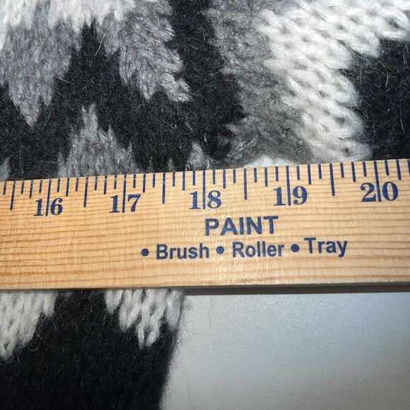 Lara Knit Cardigan Sweater Sz M Black Open Front Knit Mohair Blend Made in Italy - Picture 8 of 16